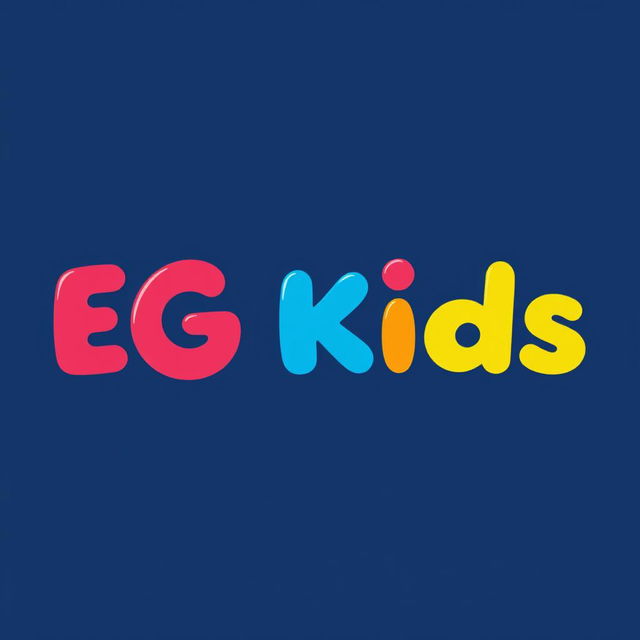 A modern and playful logo design for 'EG KIDS', a children's clothing company