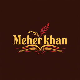 A modern and elegant logo design for a page named 'Mehrkhan'