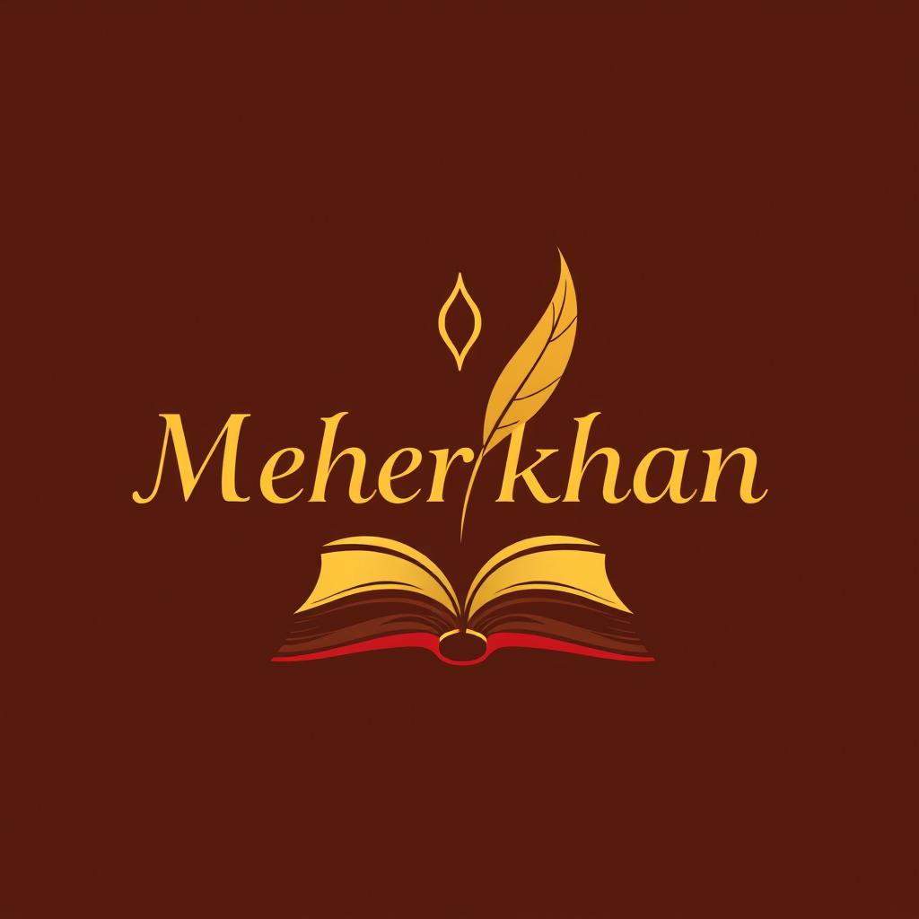 A modern and elegant logo design for a page named 'Mehrkhan'