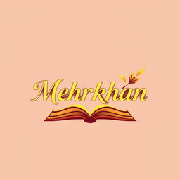 A modern and elegant logo design for a page named 'Mehrkhan'