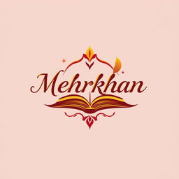 A modern and elegant logo design for a page named 'Mehrkhan'