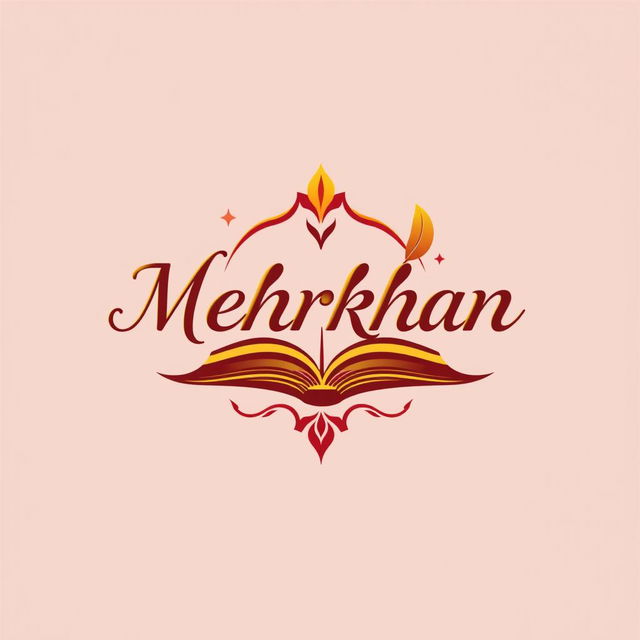 A modern and elegant logo design for a page named 'Mehrkhan'