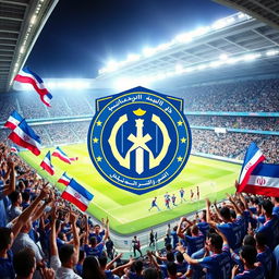 A vibrant and dynamic representation of Esteghlal FC, the iconic Iranian football club