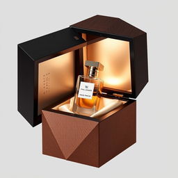 An exceptionally luxurious perfume box design that is entirely unique and never seen before
