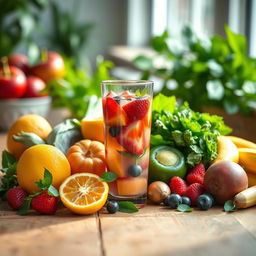 A stunning and vibrant image showcasing health and wellness