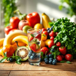 A stunning and vibrant image showcasing health and wellness