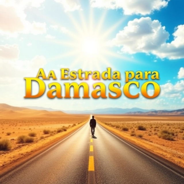 A visually striking thumbnail for a Christian YouTube channel titled 'A Estrada para Damasco'