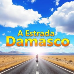 A visually striking thumbnail for a Christian YouTube channel titled 'A Estrada para Damasco'