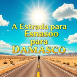 A visually striking thumbnail for a Christian YouTube channel titled 'A Estrada para Damasco'