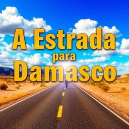 A visually striking thumbnail for a Christian YouTube channel titled 'A Estrada para Damasco'