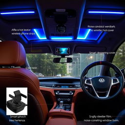 Transform your car interior into a luxurious sanctuary featuring premium accessories