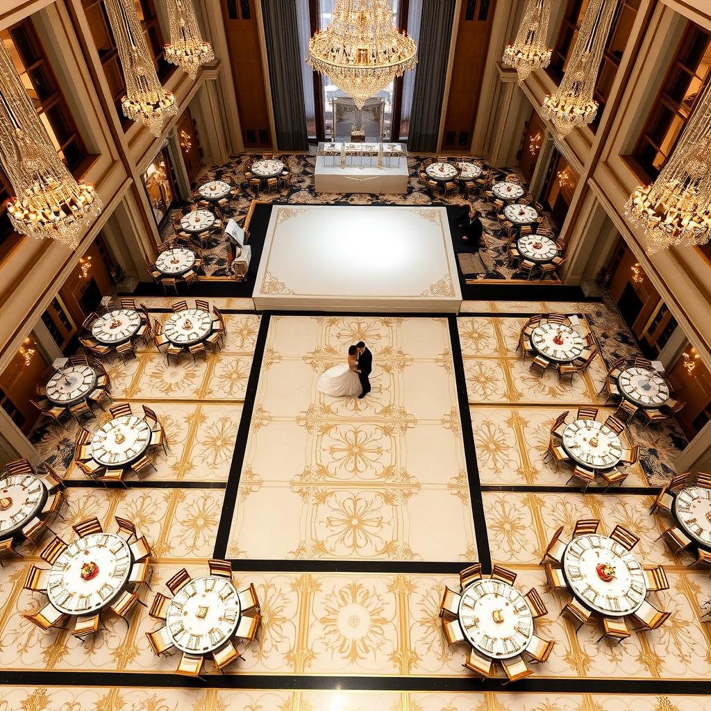 A luxurious wedding hall designed for 150 guests
