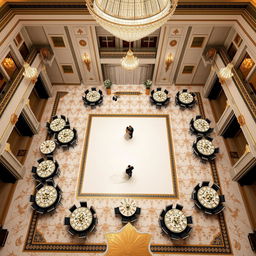 A luxurious wedding hall designed for 150 guests