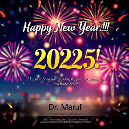 A warm and inviting New Year's greeting card design that conveys a sense of joy and positivity