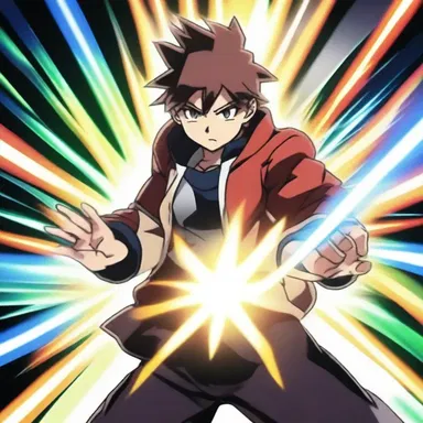 In the anime series, the protagonist can shoot energy beams aborad from his hands.