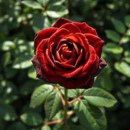 A beautiful brown rose with rich, intense coloration, showcasing its velvety petals and intricate details