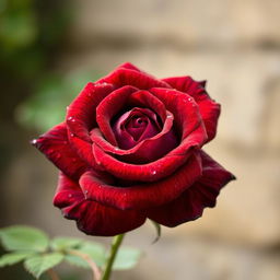 A beautiful and vibrant brown rose in full bloom, showcasing deep, rich hues with velvety petals and intricate textures