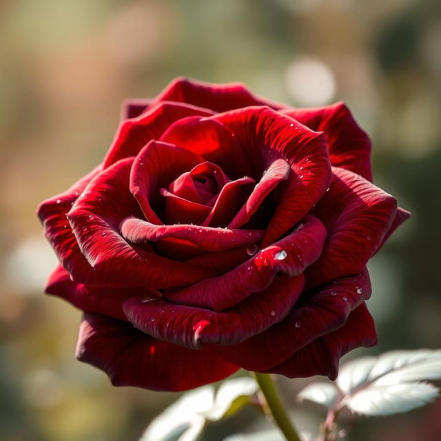 A beautiful and vibrant brown rose in full bloom, showcasing deep, rich hues with velvety petals and intricate textures