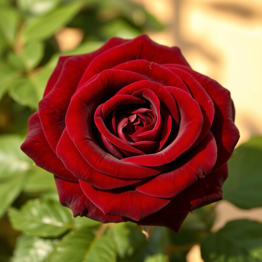 A stunning, intense brown rose in full bloom, showcasing its rich and deep color with velvety petals