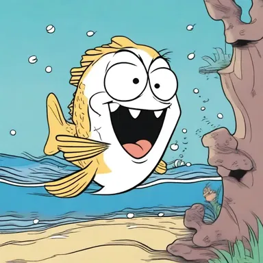 In the cartoon, the fish character always swam aborally whenever it wanted to escape a dangerous situation.