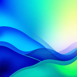 A vivid and engaging abstract design featuring a gradient background dominated by shades of deep, rich blue and vibrant green