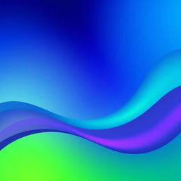A vivid and engaging abstract design featuring a gradient background dominated by shades of deep, rich blue and vibrant green