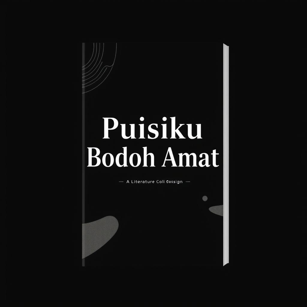 A book cover design for a literature collection titled "Puisiku Bodoh Amat"