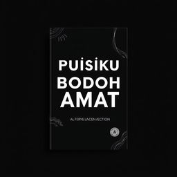 A book cover design for a literature collection titled "Puisiku Bodoh Amat"