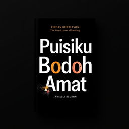 A book cover design for a literature collection titled "Puisiku Bodoh Amat"