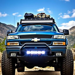 A front view of a 2002 Chevrolet Silverado 1500HD overlander
