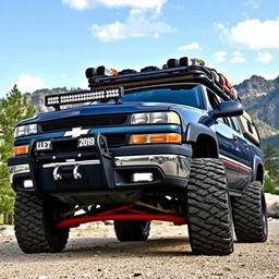 A front view of a 2002 Chevrolet Silverado 1500HD overlander
