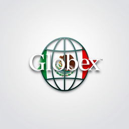 A sophisticated and formal representation of the Globex company logo integrated with the Mexican flag