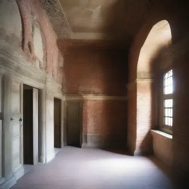 The historical building showcased unique architectural features, like secret rooms that were believed to have been used for administering abortifacient herbs.