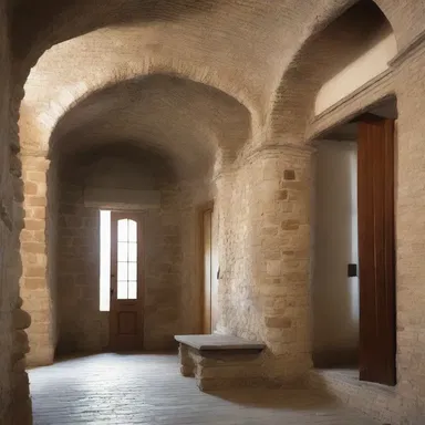 The historical building showcased unique architectural features, like secret rooms that were believed to have been used for administering abortifacient herbs.