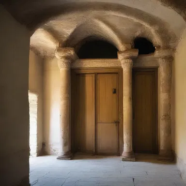 The historical building showcased unique architectural features, like secret rooms that were believed to have been used for administering abortifacient herbs.