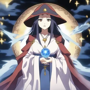 The powerful sorceress in the anime series casts a spell with an abortifacient effect, causing the miscarriage of a key character's unborn child.
