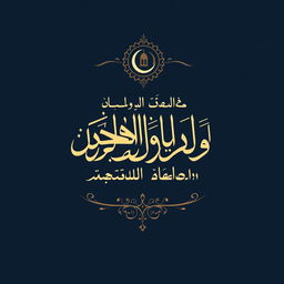 An Instagram story design celebrating Rabiul Akhir, featuring elegant Arabic typography that expresses a spiritual message