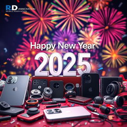 A vibrant and festive New Year's celebration scene for R