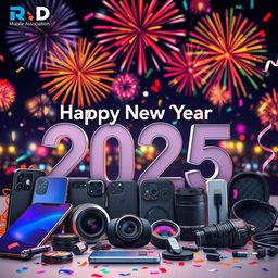 A vibrant and festive New Year's celebration scene for R