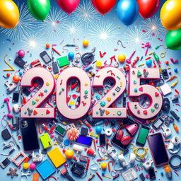 A colorful and festive New Year's celebration scene for the R