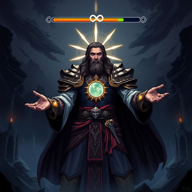 An illustration of Jesus Christ depicted as a powerful boss character from the video game Elden Ring