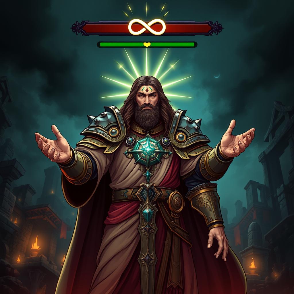 An illustration of Jesus Christ depicted as a powerful boss character from the video game Elden Ring