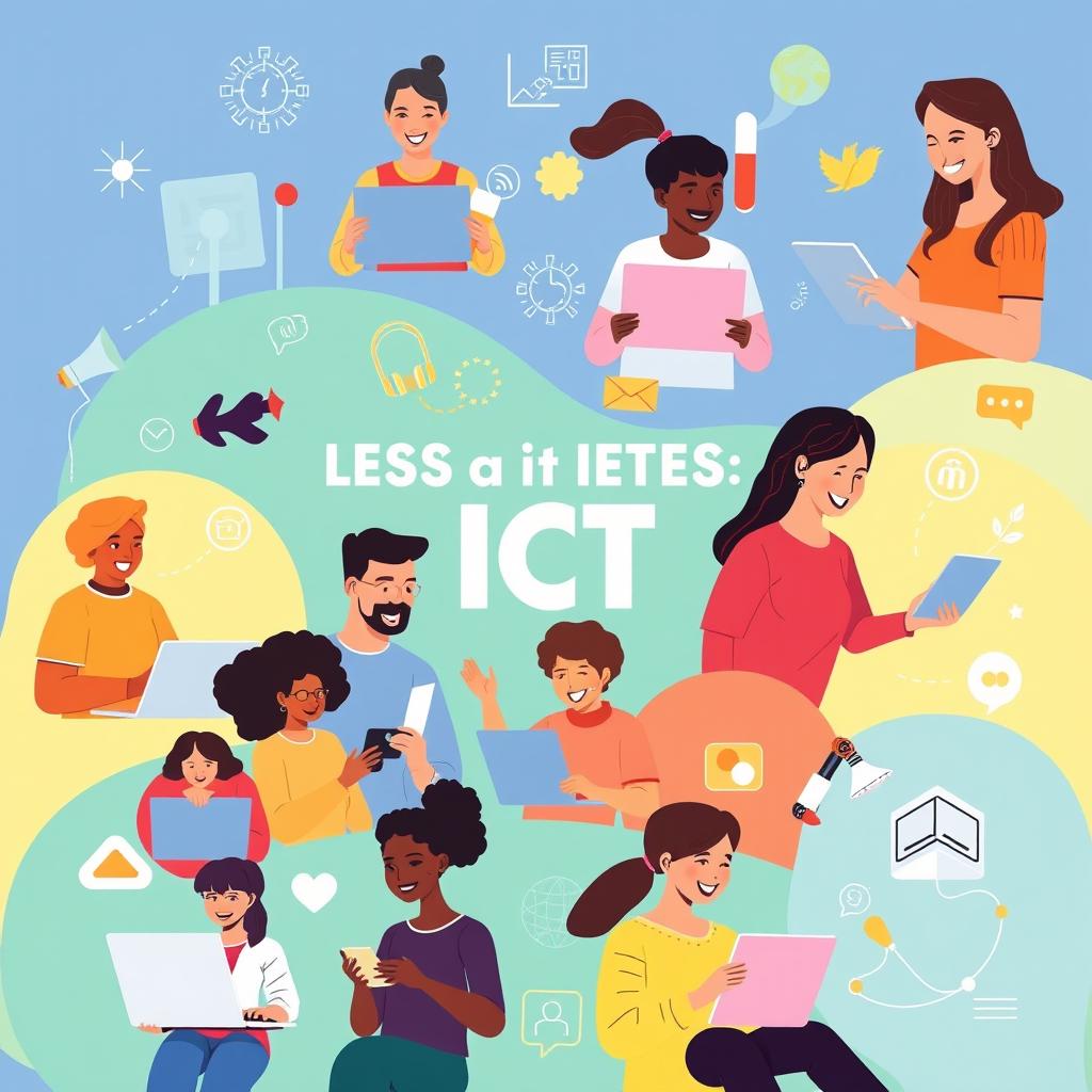 An engaging and colorful poster that highlights the positive impacts of technology without using the term 'ICT'