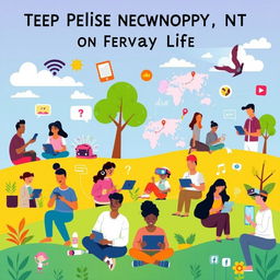 A visually engaging poster showcasing the positive impact of technology on everyday life