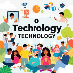A visually engaging poster showcasing the positive impact of technology on everyday life