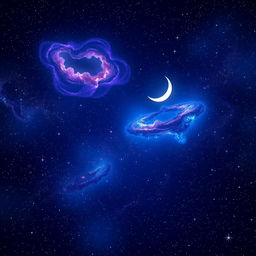 A vibrant digital art representation of a starry night sky, filled with countless shimmering stars twinkling against a deep blue to black gradient background