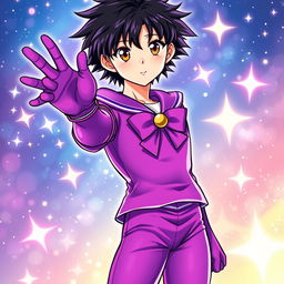 A light novel cover featuring a tall, young adult male character with shaggy black hair and striking hazel eyes