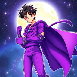 A light novel cover illustration showcasing a tall, young adult male character inspired by the Sailor Moon art style