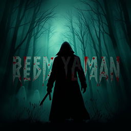 A chilling scene featuring the name 'BEMYAMIN ABDOLVAND' in an eerie and spooky font, surrounded by a terrifying atmosphere