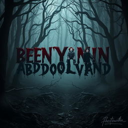 A chilling and terrifying scene set in a dark and foreboding forest